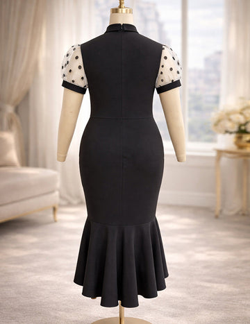 ekouaer-nightgowns-bodycon-mermaid-kleid-schwarz image 7