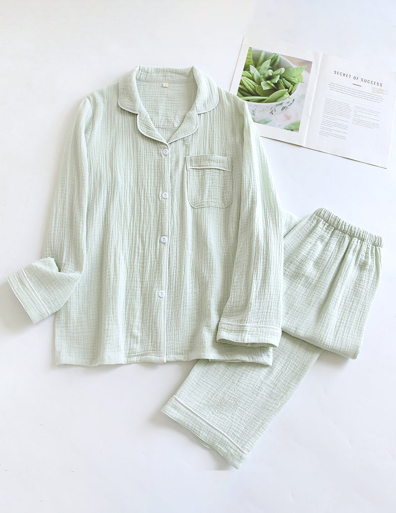 ekouaer-pajama-sets-cotton-gauze-pyjama-wei-langarm-baumwolle image 4