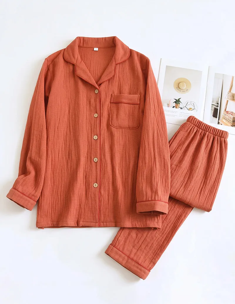 ekouaer-pajama-sets-baumwoll-schlafanzug-kariert-pink image 1