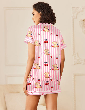 ekouaer-pajama-sets-teddy-silky-pyjama-satiniert-braut image 5