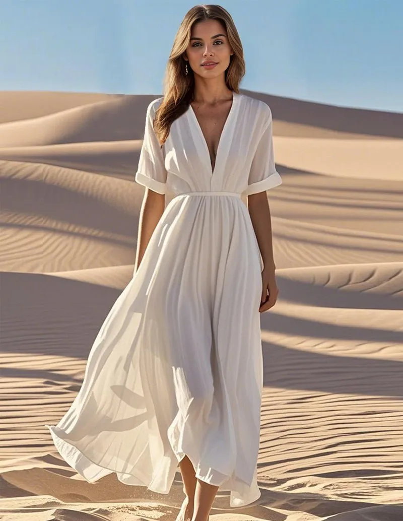 ekouaer-nightgowns-nachthemd-baumwolle-v-ausschnitt image 1