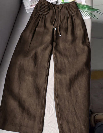 ekouaer-linen-wide-leg-palazzo-leinenhose-smockbund-taschen image 7