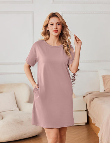 ekouaer-nightgowns-cotton-sleep-shirt-nachthemd-baumwolle-taschen image 3