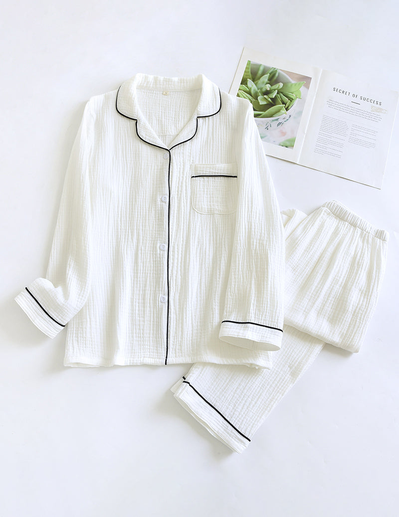 ekouaer-pajama-sets-cotton-gauze-pyjama-wei-langarm-baumwolle image 6