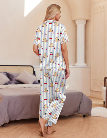 ekouaer-comfy-satin-teddy-pyjama-set-kurz-taschen image 7