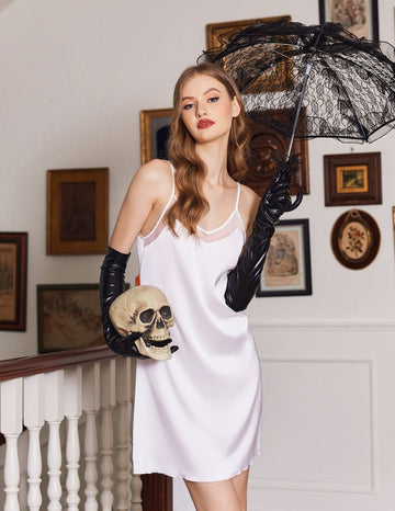 ekouaer-nightgowns-teddy-satin-chemise-2er-pack-mit-spitze image 7