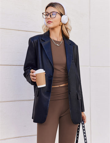 ekouaer-crop-top-flare-loungeset-pyjama-2-teilig image 7