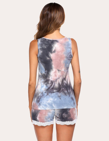 ekouaer-pajama-sets-letter-print-tank-top-shorts-pyjama-kurz image 4