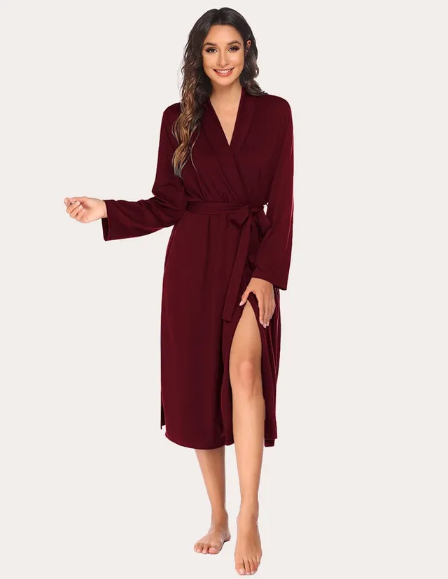 ekouaer-robes-kimono-bademantel-langarm-mit-taschen image 1
