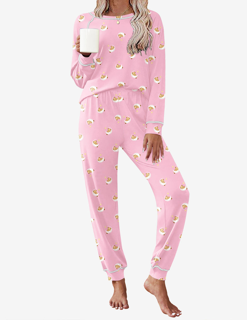 ekouaer-pajama-sets-classic-pyjama-baumwolle-langarm-tasche image 1
