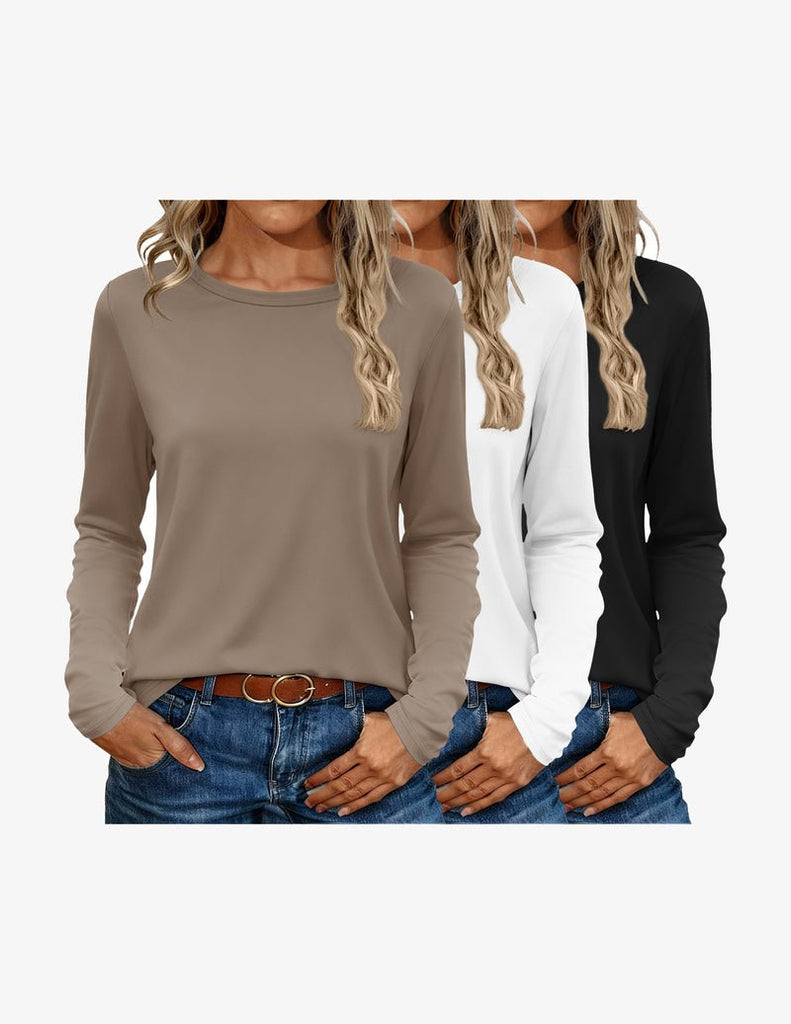 ekouaer-thermals-3er-pack-langarmshirt-rundhals-basic image 1