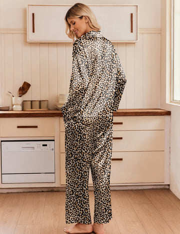 ekouaer-pajama-sets-satin-pyjama-2-teilig-langarm-mit-kn-pfen image 6