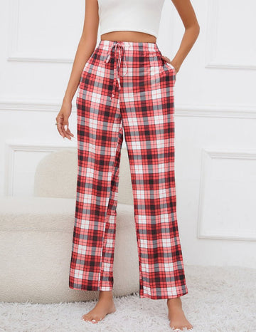 ekouaer-pajama-sets-schlafhose-2er-pack-kariert-mit-taschen image 3