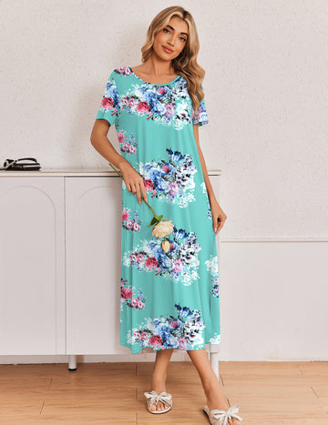 ekouaer-nightgowns-nachthemd-kurzarm-3er-pack-weich image 2