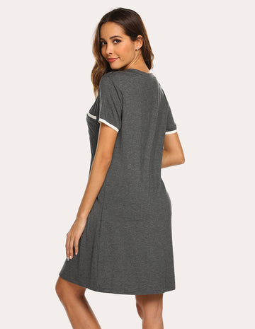 ekouaer-nightgowns-soft-sleep-dress-nachthemd-kurz-weich image 4