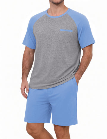 ekouaer-pajama-sets-herren-pyjama-kurz-bambus-atmungsaktiv image 6
