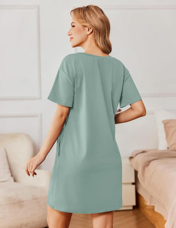 ekouaer-nightgowns-cotton-sleep-shirt-nachthemd-baumwolle-taschen image 7