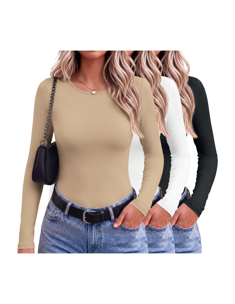 ekouaer-thermals-thermoshirt-3er-set-fleece-langarm-slim-schwarz image 6