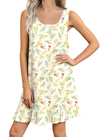 ekouaer-nightgowns-print-nachthemd-rmellos-kurz-mit-stretch image 8