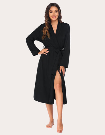 ekouaer-robes-kimono-bademantel-langarm-mit-taschen image 3