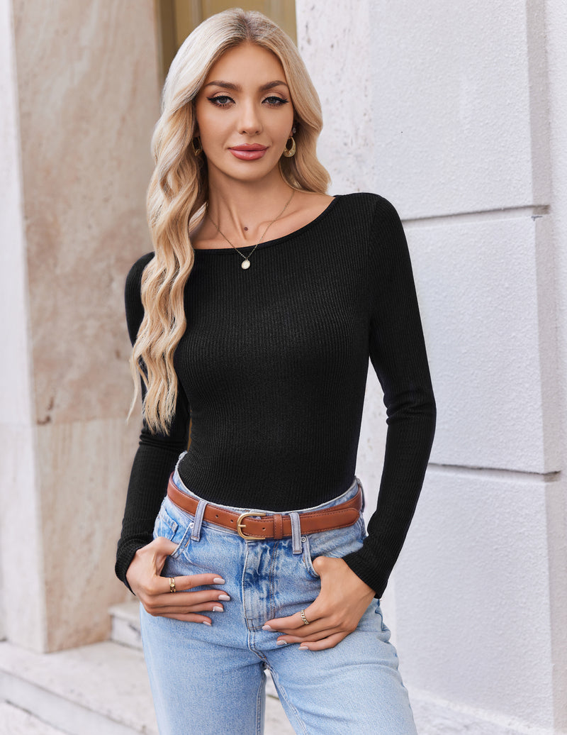 ekouaer-thermals-rippshirt-langarm-3er-pack-braun-schwarz image 4