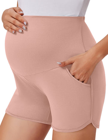 ekouaer-maternity-3er-pack-umstandsshorts-bauchband-taschen image 7