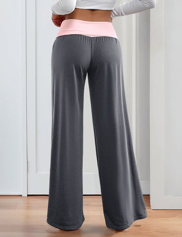 ekouaer-pajama-sets-wide-leg-schlafhose-taschen-low-waist image 3