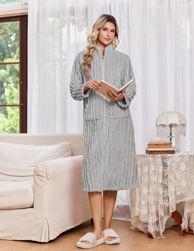 ekouaer-robes-bademantel-fleece-rei-verschluss-warm image 1