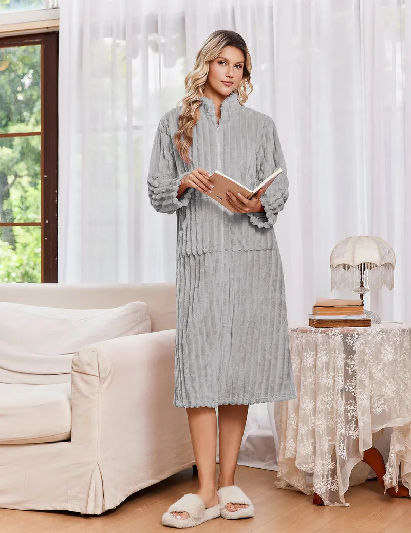 ekouaer-robes-bademantel-fleece-rei-verschluss-warm image 1