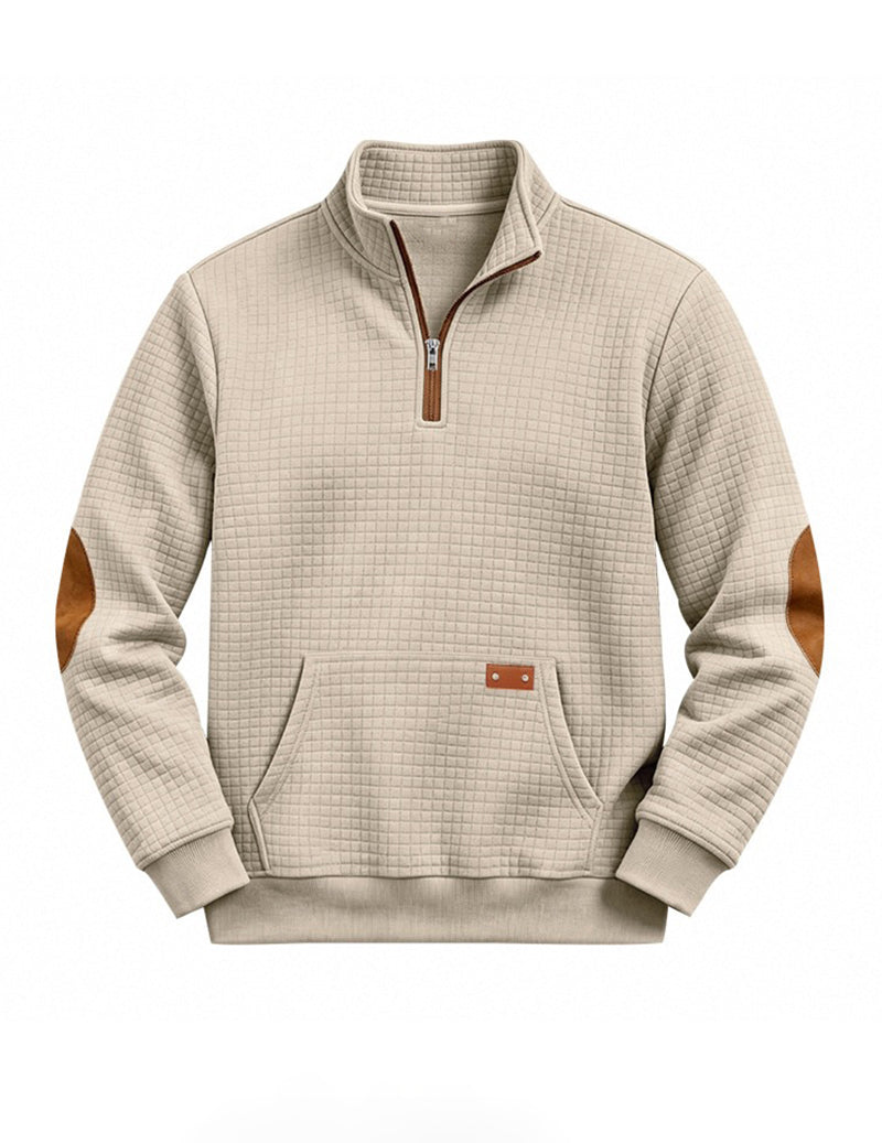 ekouaer-men-quarter-zip-pullover-sweatshirt-herren-schwarz-l-mit-taschen image 8