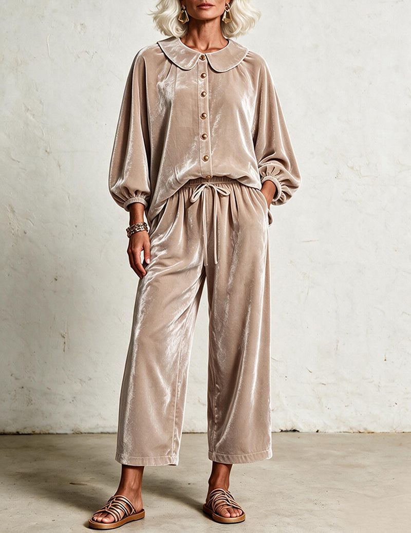 ekouaer-pajama-sets-velvet-peter-pan-pyjama-samt-hellblau image 4