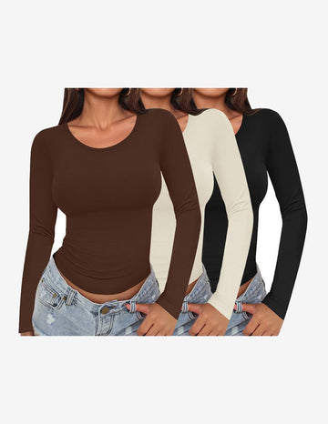 ekouaer-pajama-sets-langarm-shirt-3er-pack-rundhals image 3