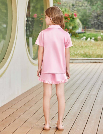 ekouaer-pajama-sets-satin-pyjama-m-dchen-streifen-shorts image 5