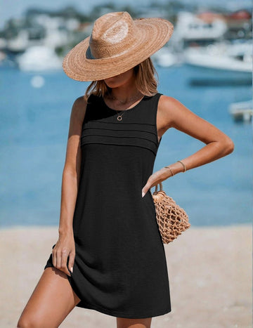 ekouaer-swimwear-strandkleid-tank-cover-up-plissee image 7