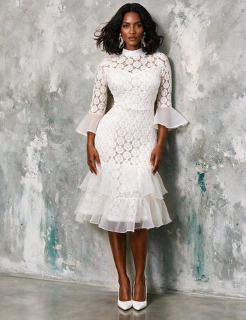 ekouaer-lace-kleid-spitze-wei-puff-rmel-nachthemd image 7