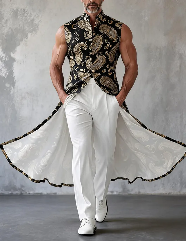 ekouaer-men-pfau-paisley-frack-weste-rmellos image 1