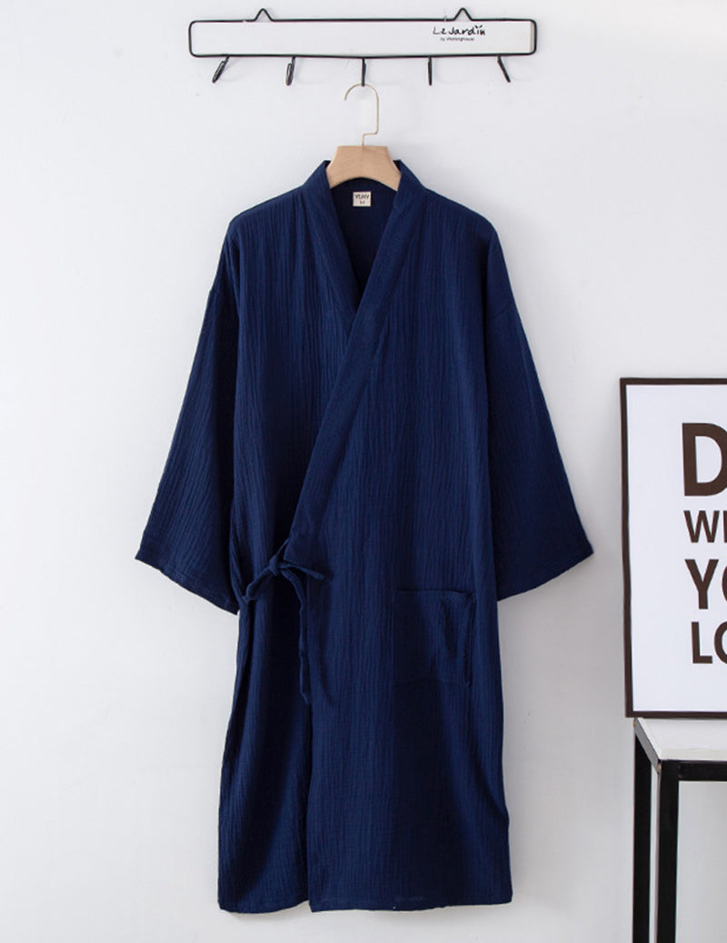 ekouaer-crinkle-gauze-kimono-morgenmantel-white image 7