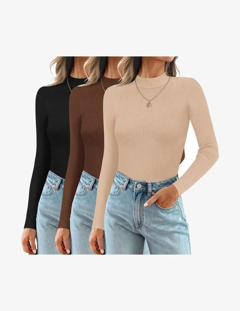 ekouaer-3er-pack-rollkragen-langarmshirt-gerippt image 1