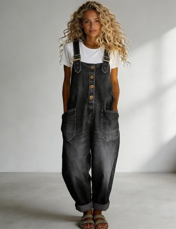 ekouaer-jumpsuits-overall-denim-latzhose-weites-bein image 5