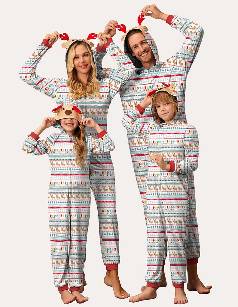 ekouaer-pajama-sets-weihnachts-onesie-rentier image 1