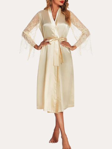 ekouaer-robes-floral-lace-braut-kimono-morgenmantel-spitze image 3