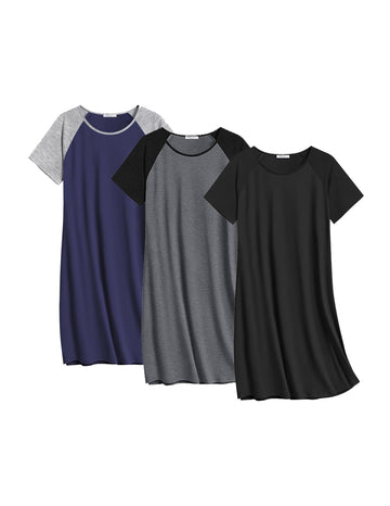 ekouaer-nightgowns-cotton-3-pack-nachthemd-baumwolle-3er-set image 4