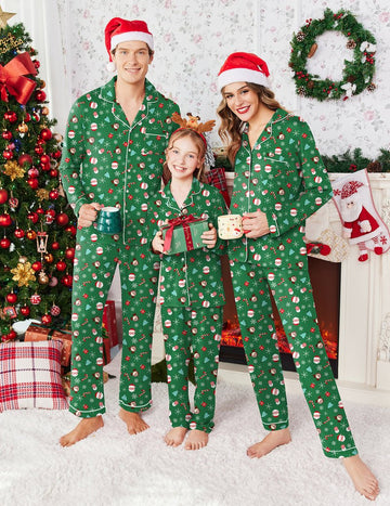 ekouaer-pajama-sets-weihnachtspyjama-familie-langarm image 8
