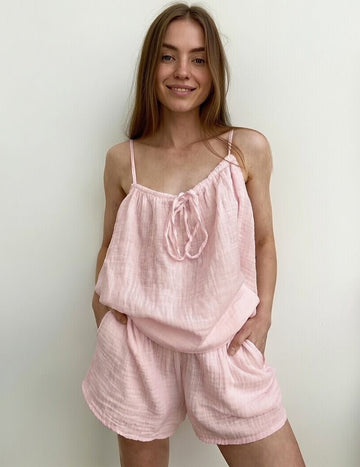 ekouaer-pajama-sets-cotton-lounge-set-100-baumwolle-cami image 7