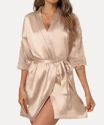 ekouaer-robes-lace-trim-satin-bademantel-mit-spitze image 7