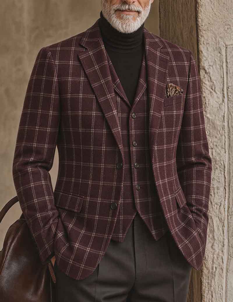 ekouaer-men-blazer-print-247-gemustert-polyester-4xl image 4