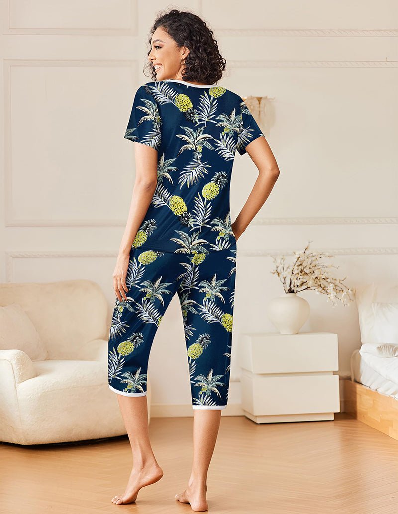 ekouaer-pajama-sets-soft-comfort-pyjama-set-pat1-m-blumen image 5