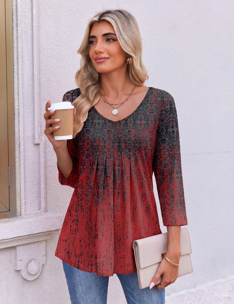 ekouaer-pajama-sets-oberteil-damen-wei-3-4-arm-v-ausschnitt image 7