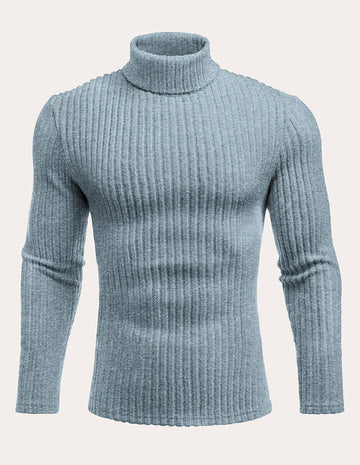 ekouaer-men-rollkragenpullover-herren-langarm-slim-uni image 5