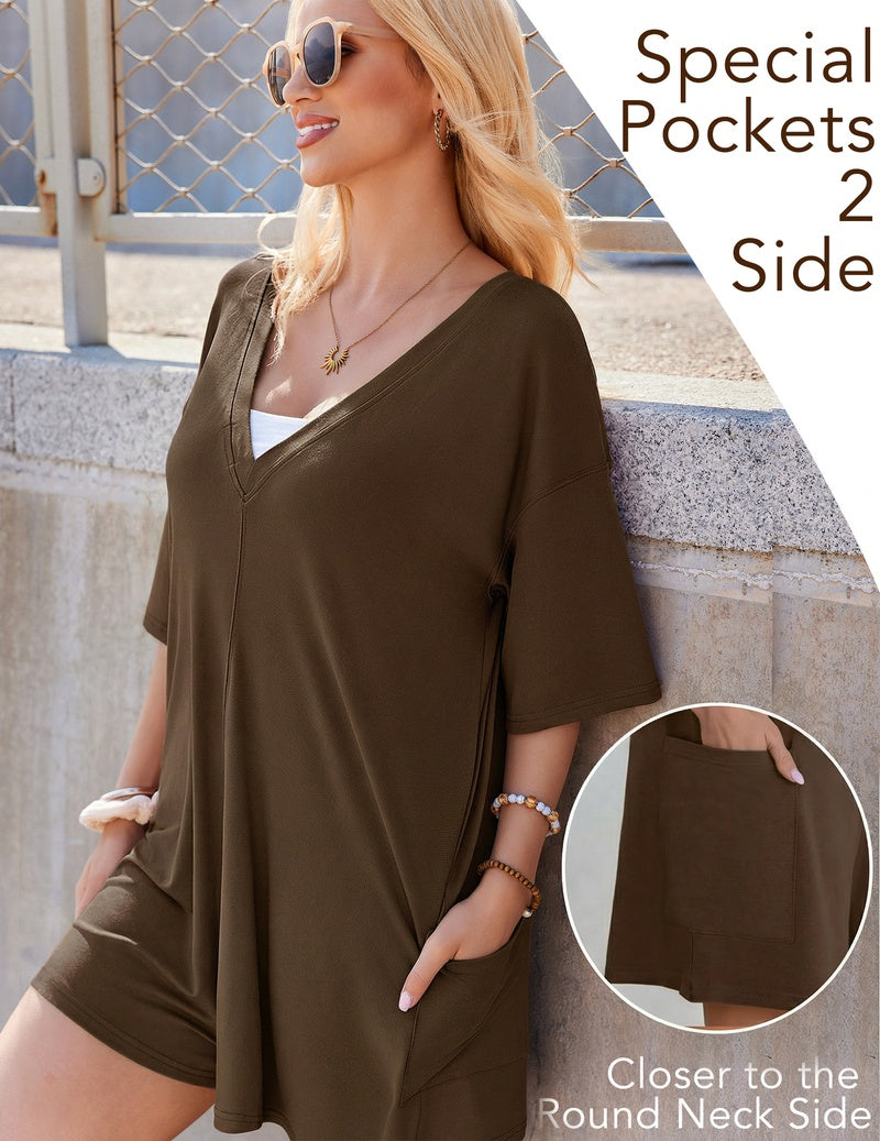 ekouaer-jumpsuits-overall-wende-romper-taschen-schwarz-s image 3